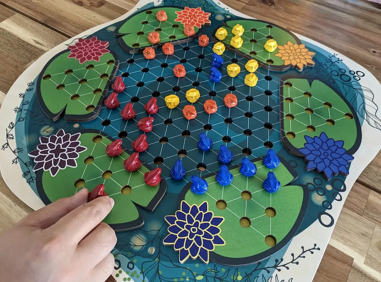 The lily pad board in play